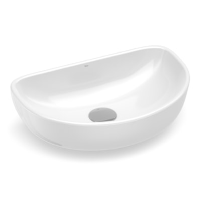 Cuba De Apoio Oval Sem Mesa Optica EE45 45x30cm Branco Roca