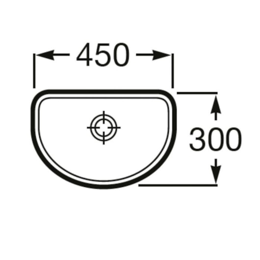 Cuba de Apoio Oval Sem Mesa Optica EE45 45x30cm Café Roca - Imagem principal - 221d8068-c450-4a9a-93ac-c57876d79edd