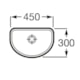 Cuba de Apoio Oval Sem Mesa Optica EE45 45x30cm Café Roca - 89107cb3-92c2-4557-b38c-8c204ce86ba1