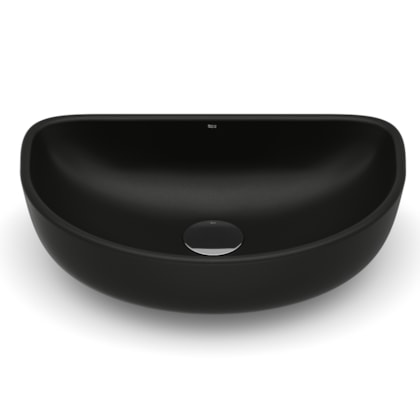Cuba de Apoio Oval Sem Mesa Optica EE45 45x30cm Matte Black Roca