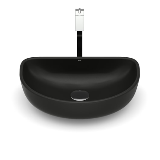 Cuba de Apoio Oval Sem Mesa Optica EE45 45x30cm Matte Black Roca - Imagem principal - 85d76166-5322-4e0a-b882-a6c5e976c931