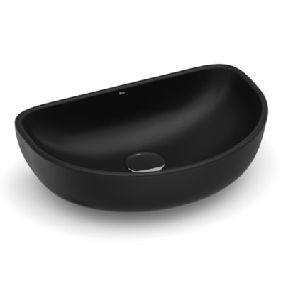 Cuba de Apoio Oval Sem Mesa Optica EE45 45x30cm Matte Black Roca