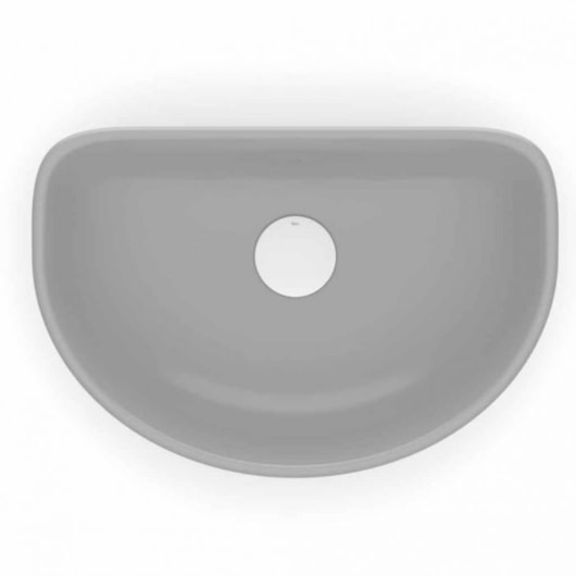 Cuba de Apoio Oval Sem Mesa Optica EE45 45x30cm Stone Roca - Imagem principal - 7c3275f3-1179-49aa-8252-1b0253d11f75