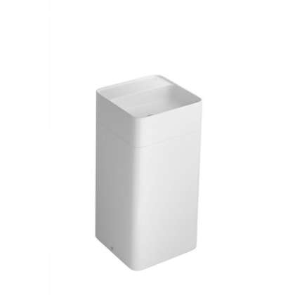 Cuba De Apoio Quadrada 40cm Com Mesa E Coluna Lc28 Branco Deca