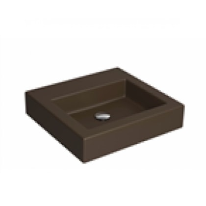 Cuba De Apoio Quadrada 43cm Com Mesa L737 Marrom Fosco Deca