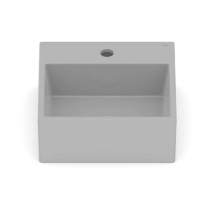 Cuba de Apoio Quadrada Com Mesa Basic Q6 35x35cm Stone Celite
