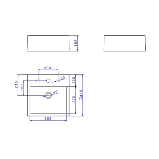 Cuba De Apoio Quadrada Com Mesa Branco Deca 41cm - Imagem principal - dbef2608-3250-4c4f-aaf6-dce1eecbd386