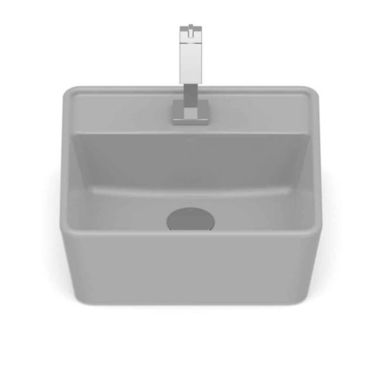 Cuba de Apoio Quadrada Com Mesa Optica CQ35 35x35cm Stone Roca - Imagem principal - 9f2d07d9-cd6f-41d8-aaee-a81dd81df9d0