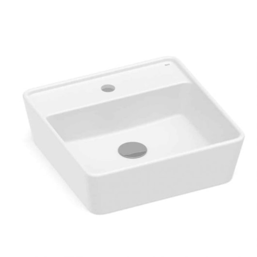 Cuba de Apoio Quadrada Com Mesa Optica CQ42 42x42cm Branco Matte Roca - Imagem principal - f5d24828-2368-4e0c-b90f-3eee1e828e52