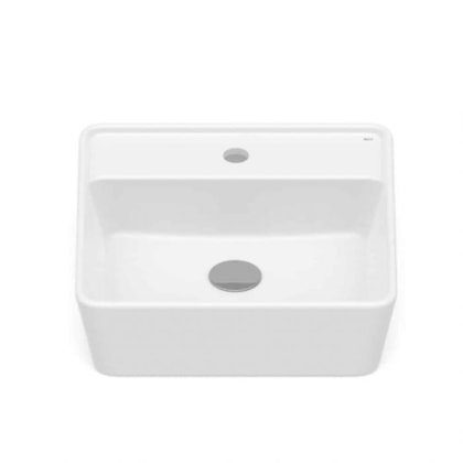 Cuba de Apoio Quadrada Com Mesa Optica CQ42 42x42cm Branco Matte Roca
