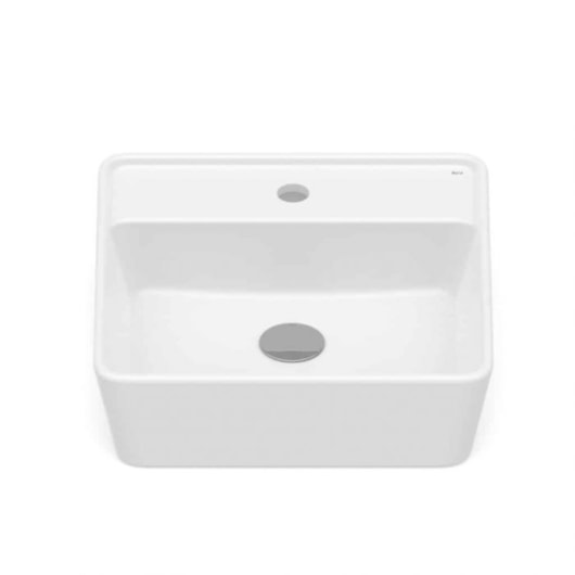 Cuba de Apoio Quadrada Com Mesa Optica CQ42 42x42cm Branco Matte Roca - Imagem principal - 5c039269-eed6-4a4e-8cc5-686d45954d96