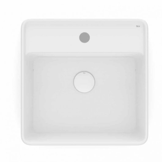 Cuba de Apoio Quadrada Com Mesa Optica CQ42 42x42cm Branco Matte Roca - Imagem principal - 011759b8-464f-4ac3-99e9-7292b86265ff