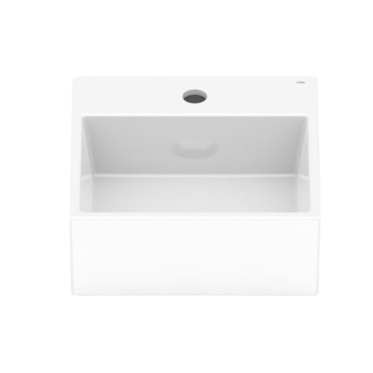 Cuba de Apoio Quadrada Com Mesa Q6 Basic Branco Celite 35x35cm - Imagem principal - d81520fb-e880-4817-81a9-b0616cef90b4
