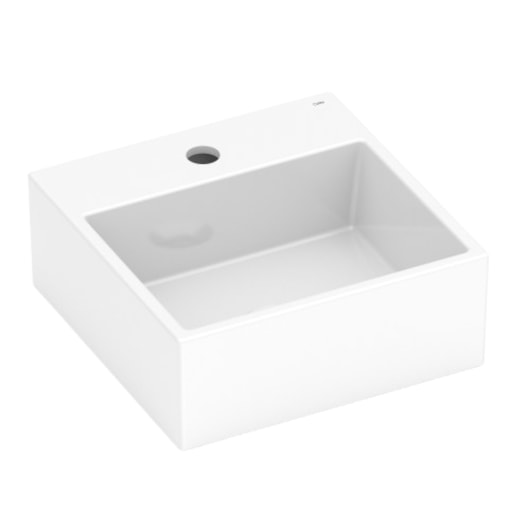 Cuba de Apoio Quadrada Com Mesa Q6 Basic Branco Celite 35x35cm - Imagem principal - 8b857f70-187f-42e9-b3ba-35a3c100e7a5