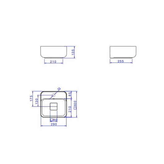 Cuba De Apoio Quadrada Com Mesa Slim Branco Deca 30 cm - Imagem principal - 9ebe3205-3cf7-4ed2-a204-c57a2912ff0b