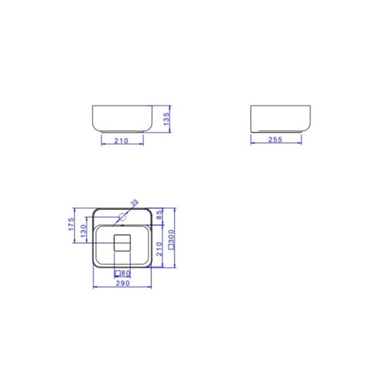 Cuba De Apoio Quadrada Com Mesa Slim Branco Deca 30cm - Imagem principal - 534a4547-0bf6-42a9-a441-2b3615ee3a64