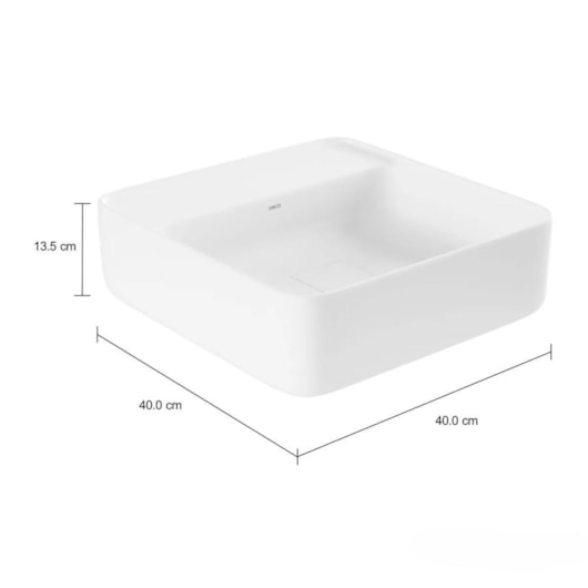 Cuba De Apoio Quadrada Com Mesa Slim Branco Deca 40cm - Imagem principal - 4d9ae12a-a072-4d96-a984-fd9f41582109