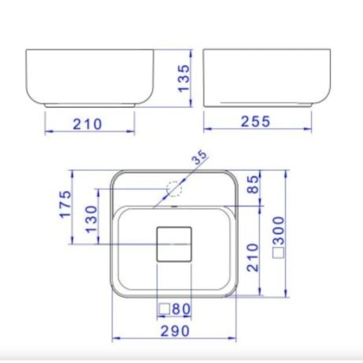 Cuba De Apoio Quadrada Com Mesa Slim Ébano Fosco Deca 30 cm - Imagem principal - d1cc9ebd-c053-4748-9f31-d611c60db8c4