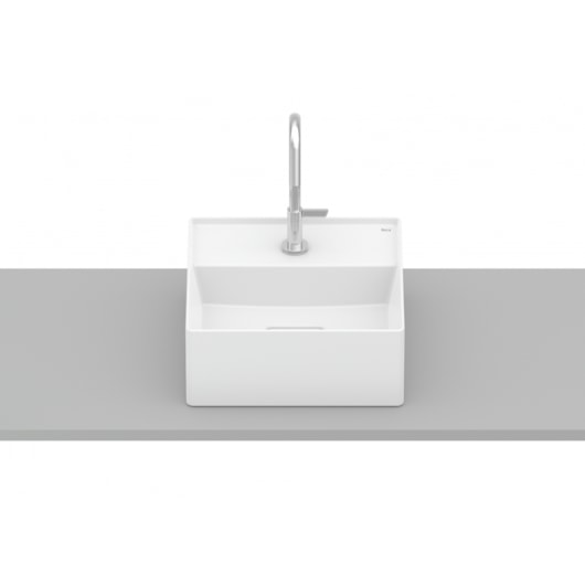 Cuba de Apoio Quadrada Com Mesa Terra T7 Branco Matte Roca 30x30cm - Imagem principal - faf44fcc-867b-4d2e-af9e-4f32f90794d1