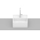 Cuba de Apoio Quadrada Com Mesa Terra T7 Branco Matte Roca 30x30cm - 1ca7ba06-ecde-4e5c-a17b-d0df8adf4d1a