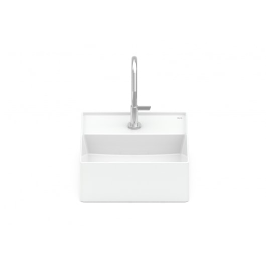 Cuba de Apoio Quadrada Com Mesa Terra T7 Branco Roca 30x30cm - Imagem principal - 7ebf31d2-01ab-497d-9400-5bb06730d7eb