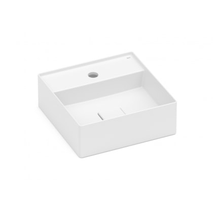 Cuba de Apoio Quadrada Com Mesa Terra T8 Blanco Mate Roca 35x35cm