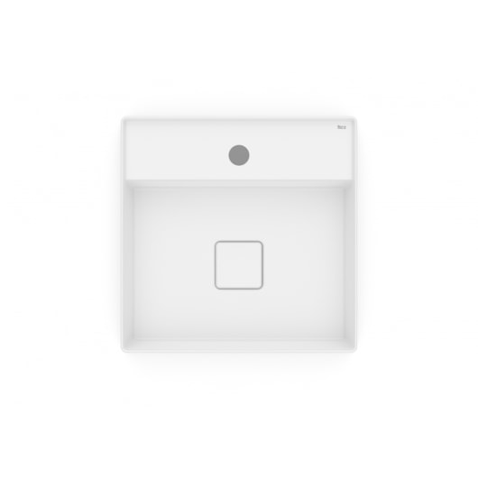 Cuba de Apoio Quadrada Com Mesa Terra T9 Branco Matte Roca 40x40cm - Imagem principal - 2d1dcdfb-040d-480b-b966-82cc137f083c