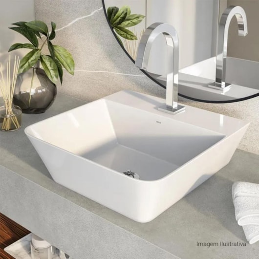 Cuba De Apoio Quadrada L270 Branco Deca 42cm - Imagem principal - 605bbd82-de91-41c2-bd63-50e62408b428