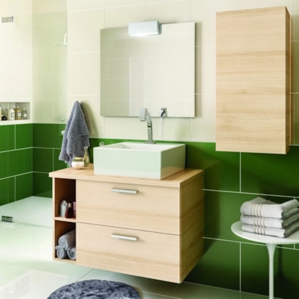 Cuba De Apoio Quadrada Q6 Basic Branco Celite 35x35cm