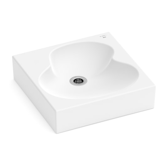 Cuba De Apoio Quadrada Ruy Ohtake 41X41cm Branco Matte Roca - Imagem principal - 743b6f53-8581-47a1-ada2-d80ef89ccbfd