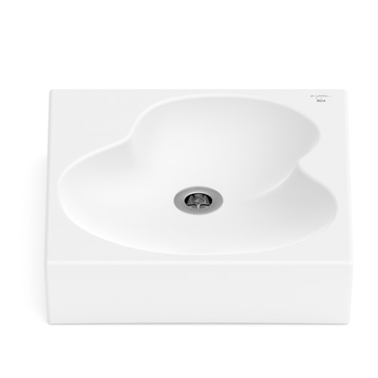Cuba De Apoio Quadrada Ruy Ohtake 41X41cm Branco Matte Roca - Imagem principal - 51ad7da3-59a9-4c08-a1ae-cd9a89f567e1