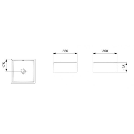 Cuba De Apoio Quadrada Sem Mesa Basic Branco Celite 35x35cm - Imagem principal - 8f26a3c9-2c94-4169-ab78-c8a7e2db571b