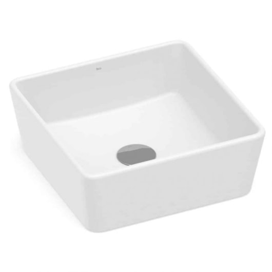 Cuba de Apoio Quadrada Sem Mesa Optica CQ35 35x35cm Branco Matte Roca - Imagem principal - 05b50607-98ae-414f-a106-2b93ed7e22ac