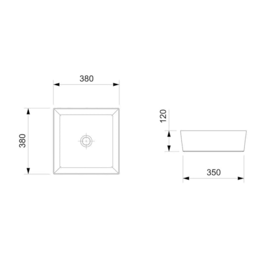 Cuba de Apoio Quadrada Sem Mesa Platinum P5 38x38cm Branco Brilho Incepa - Imagem principal - cb37ac01-ca09-4c43-a852-04b872f78671