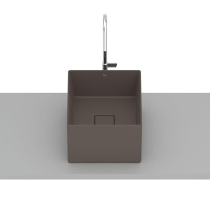Cuba de Apoio Quadrada Sem Mesa Terra T3 Café Roca 30x30cm