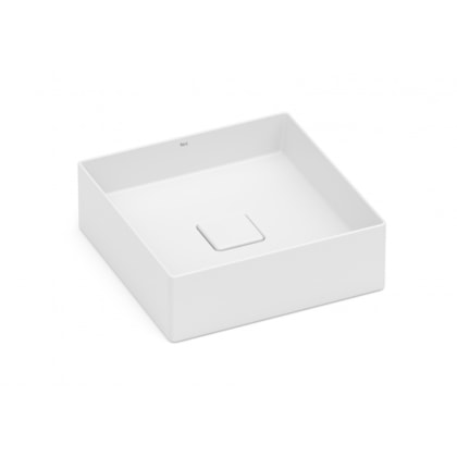 Cuba de Apoio Quadrada Sem Mesa Terra T4 Branco Matte Roca 35x35cm