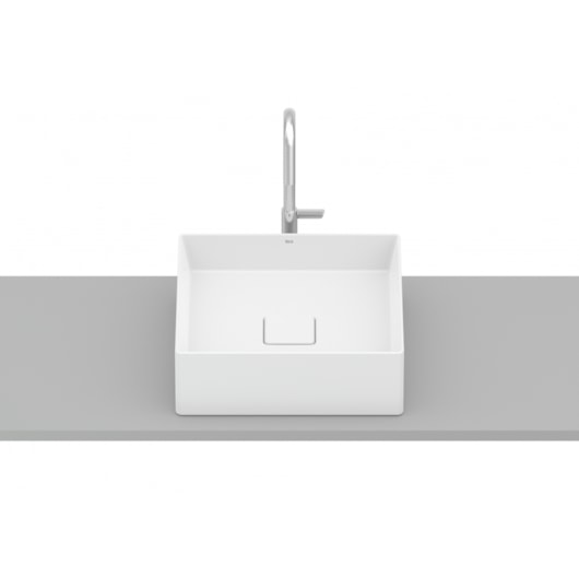 Cuba de Apoio Quadrada Sem Mesa Terra T4 Branco Matte Roca 35x35cm - Imagem principal - 5a26f773-1285-4ed7-b783-22ca791fd236