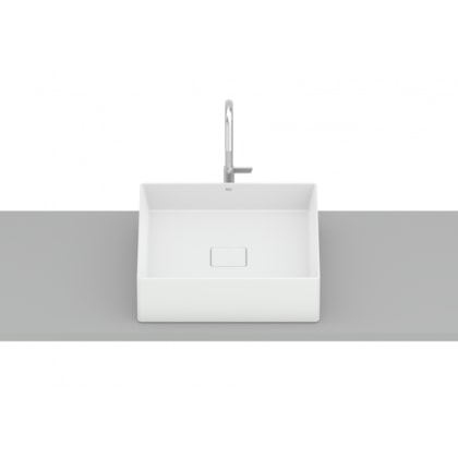 Cuba de Apoio Quadrada Sem Mesa Terra T5 Blanco Mate Roca 40x40cm