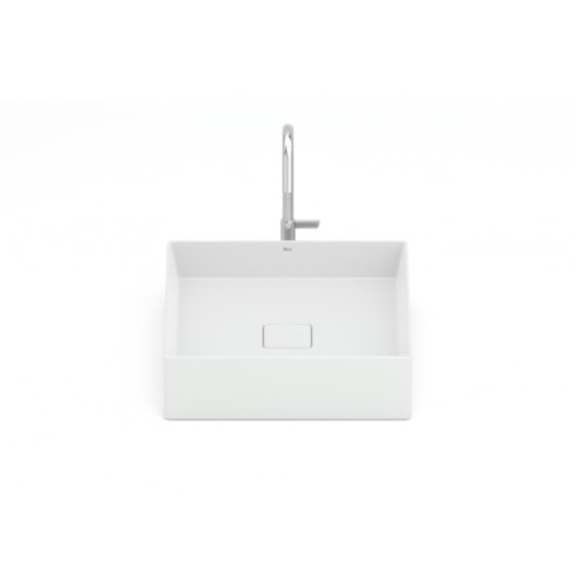 Cuba de Apoio Quadrada Sem Mesa Terra T5 Blanco Mate Roca 40x40cm - Imagem principal - 0561dc80-d2e8-4f4c-9190-98e5fae236bf