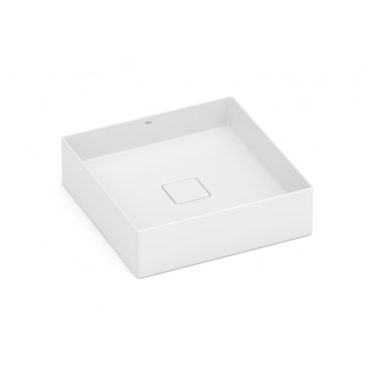 Cuba de Apoio Quadrada Sem Mesa Terra T5 Branco Matte Roca 40x40cm - Imagem principal - 40416b3d-0c7b-424d-a2ca-61fd019da715