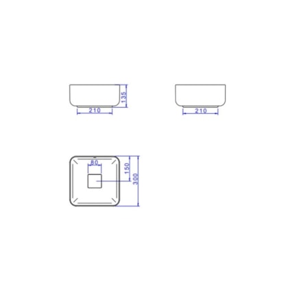 Cuba De Apoio Quadrada Slim Branco Deca 30 cm