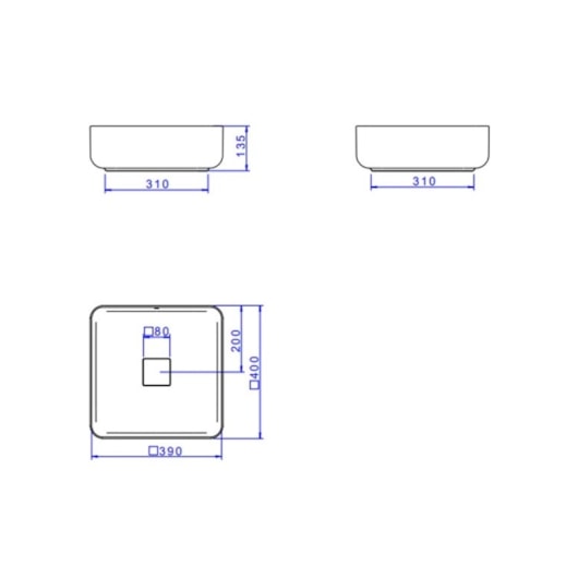 Cuba De Apoio Quadrada Slim Ébano Fosco Deca 40 cm - Imagem principal - ef42933f-5995-4ca0-82b7-1033632be57b