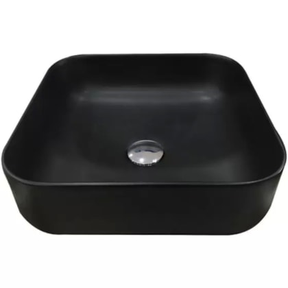 Cuba De Apoio Quadrada Sottile Preto Fosco Japi