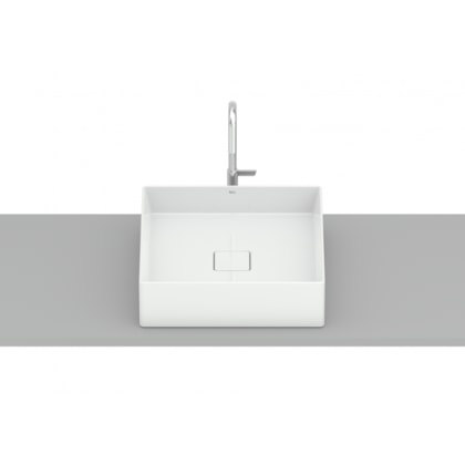 Cuba De Apoio Quadrada Terra T5 Branco Roca 40x40cm