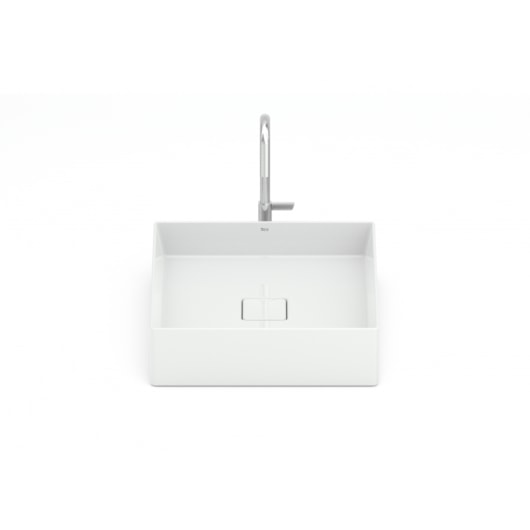 Cuba De Apoio Quadrada Terra T5 Branco Roca 40x40cm - Imagem principal - 4dca22b1-e9cc-42d3-9c77-2972e4c5bb80