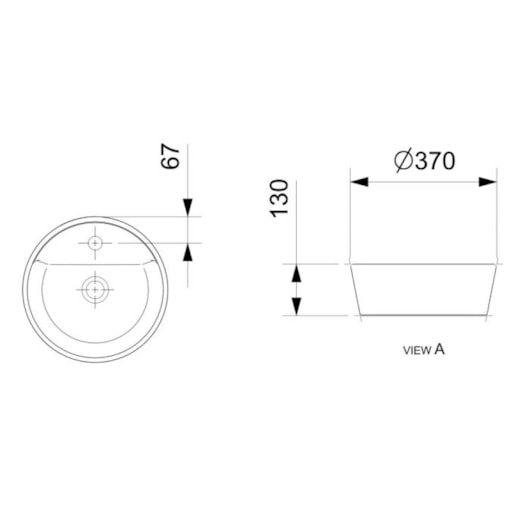 Cuba de Apoio Redonda Com Mesa Optica CR37 37cm Matte Black Roca - Imagem principal - d1c244e1-7e72-405e-9308-7eedfd9a45a9
