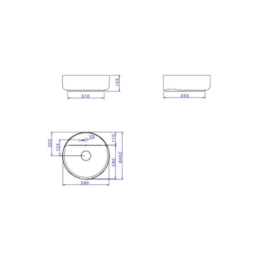 Cuba De Apoio Redonda Com Mesa Slim Branco Deca 40 cm - Imagem principal - f5fefde1-beb0-4b5a-9b56-f9909768cbbc