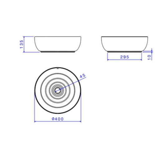 Cuba De Apoio Redonda Gota Branco Deca 40cm - Imagem principal - 732f78bd-7452-4a40-b3d5-a8fe94f48c88