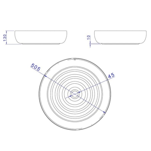 Cuba De Apoio Redonda Gota Branco Fosco Deca 50cm - Imagem principal - 9db8a2b6-f81b-4060-8c7c-789386dc8b4f