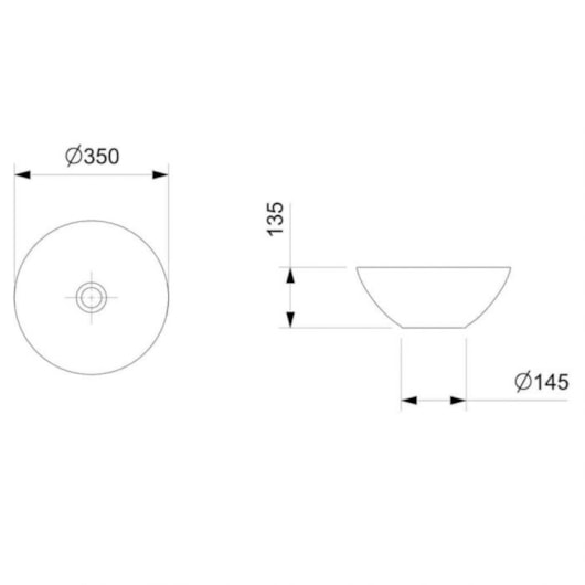 Cuba De Apoio Redonda Sem Mesa Platinum P1 35cm Matte Black Incepa - Imagem principal - 2b59bb80-bf0d-4f69-82fb-3879320522e7